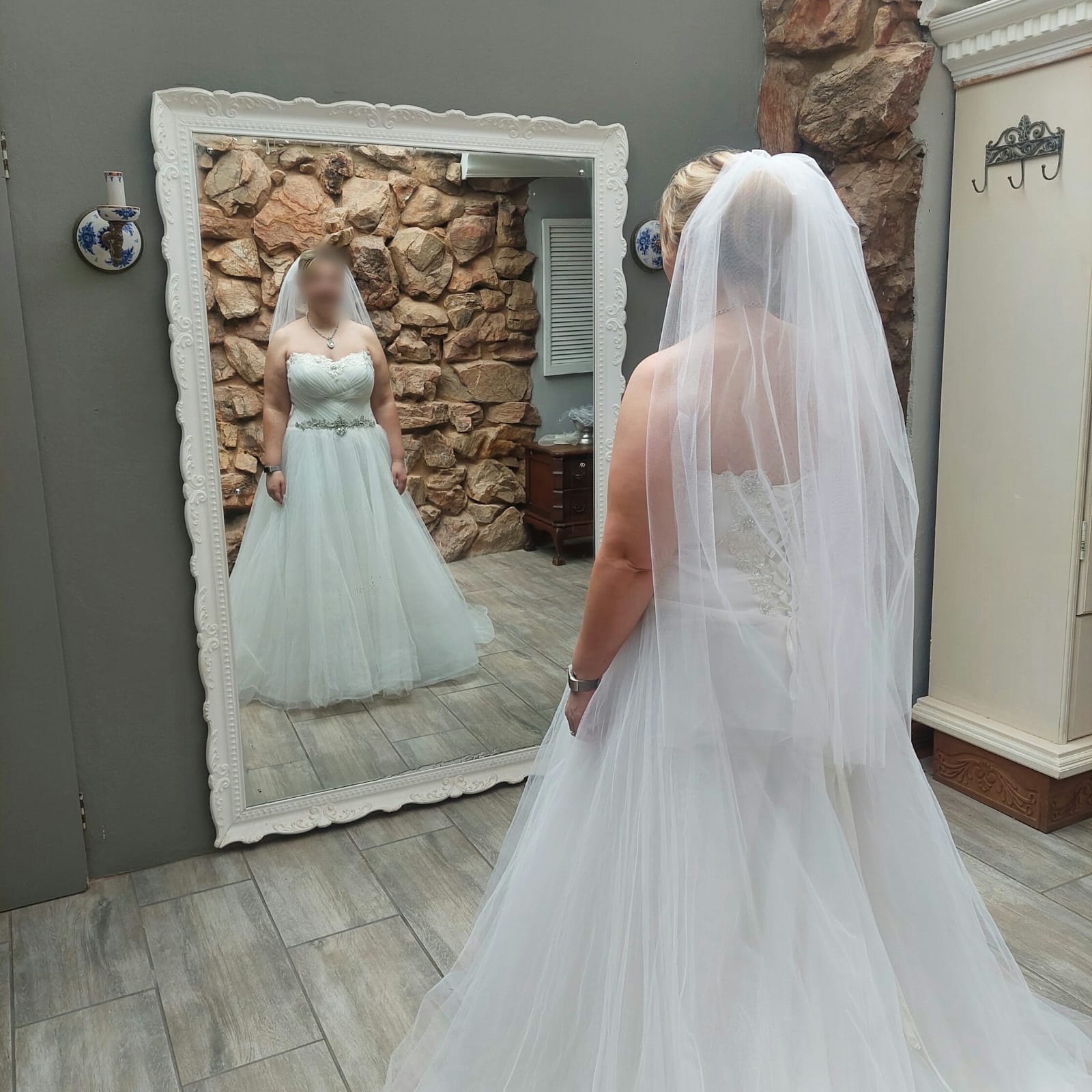 Fairytale White Wedding Dress & Veil