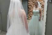 Fairytale White Wedding Dress & Veil