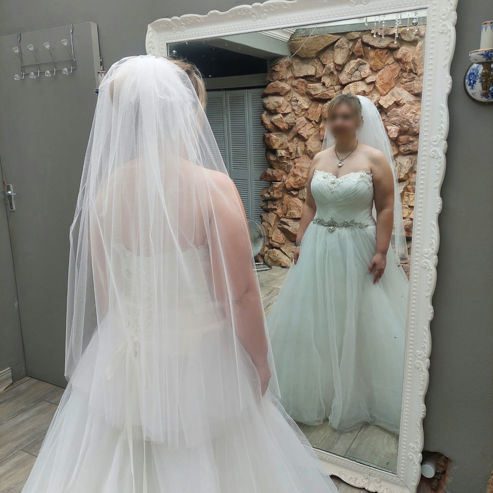 Fairytale White Wedding Dress & Veil