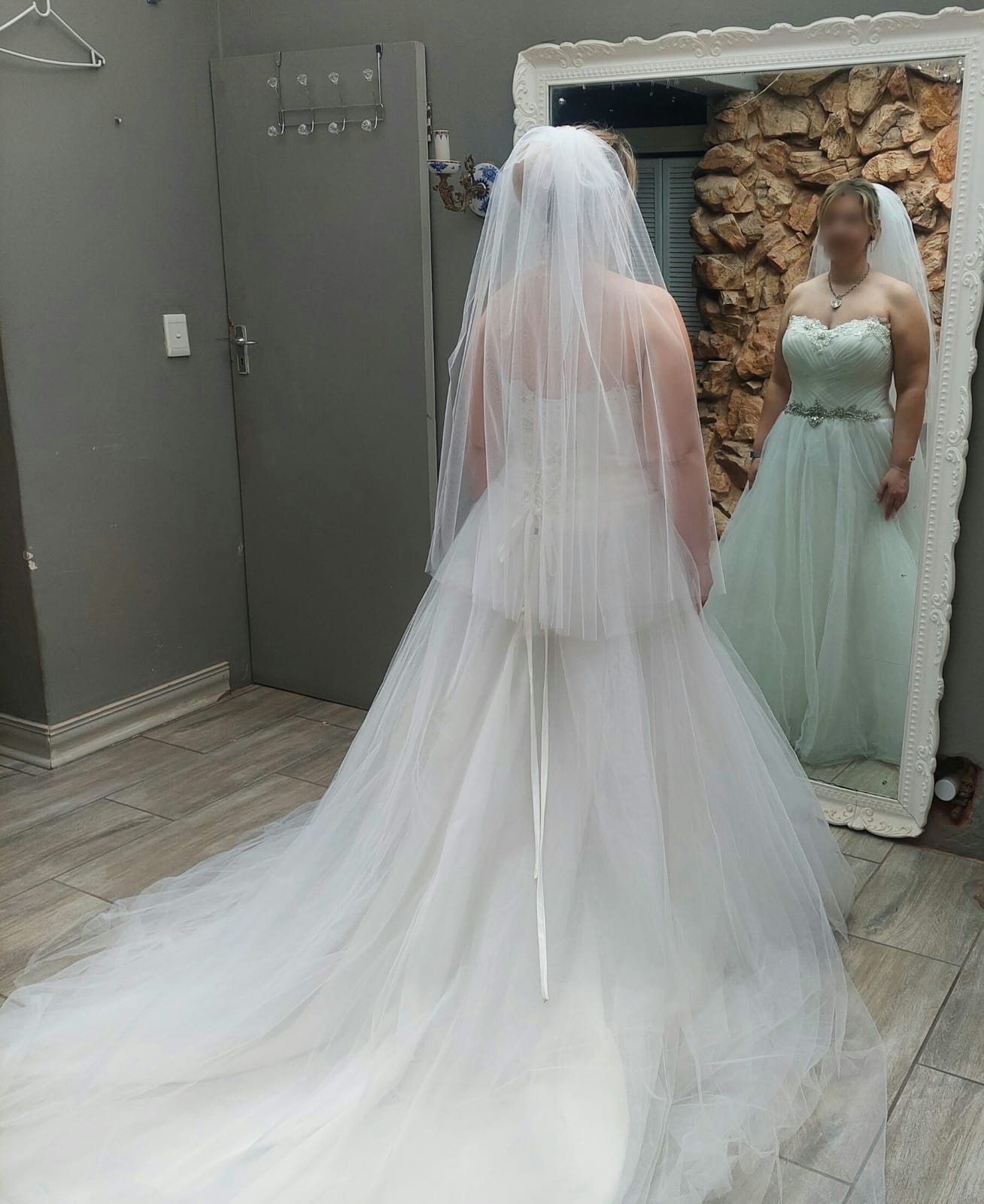 Fairytale White Wedding Dress & Veil