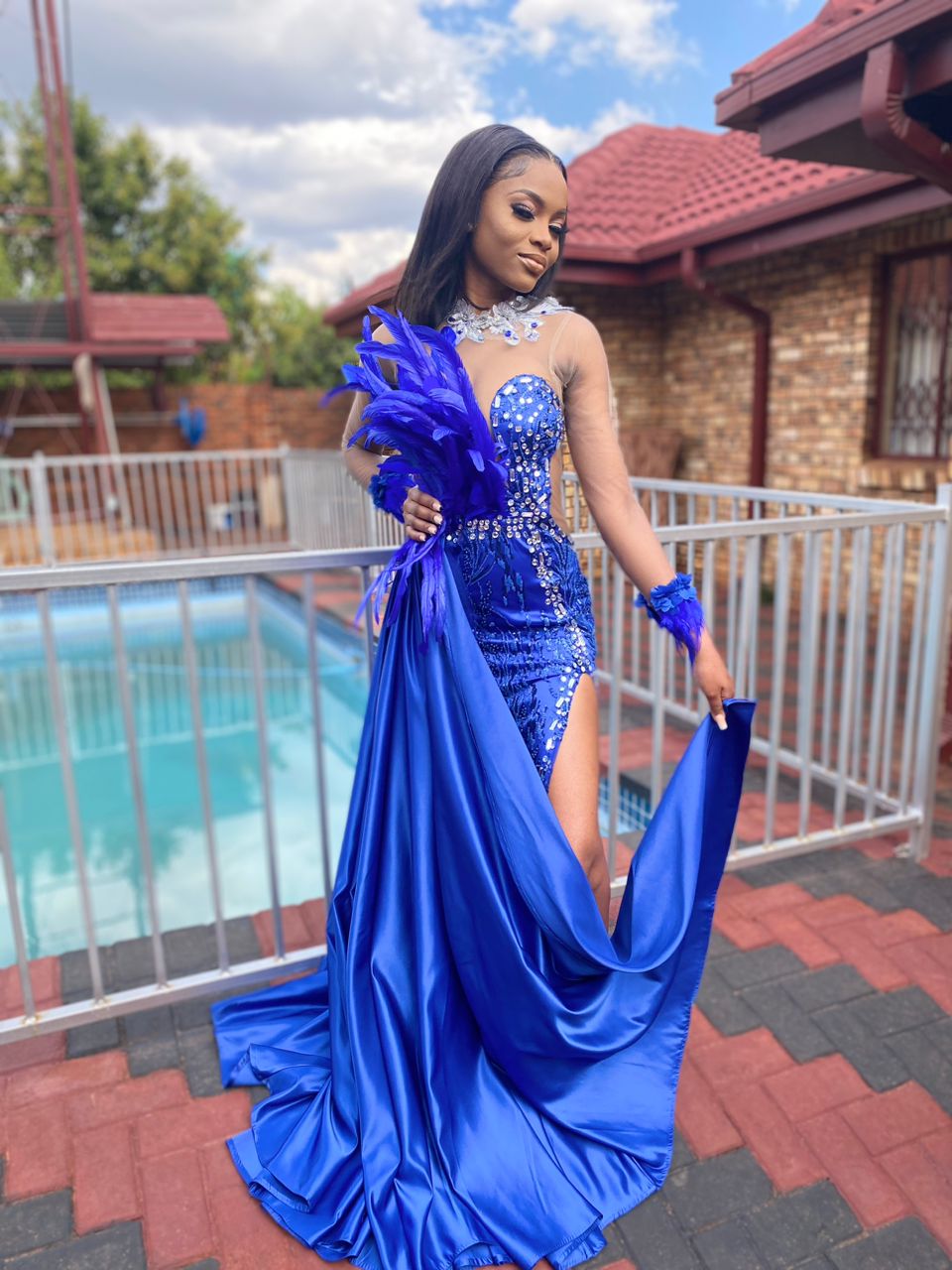 Elegant royal blue dress