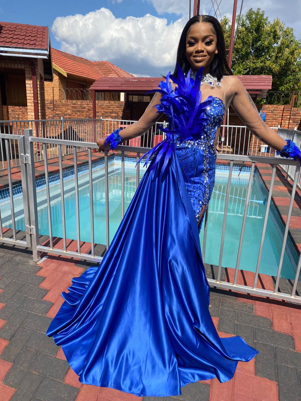 Elegant royal blue dress