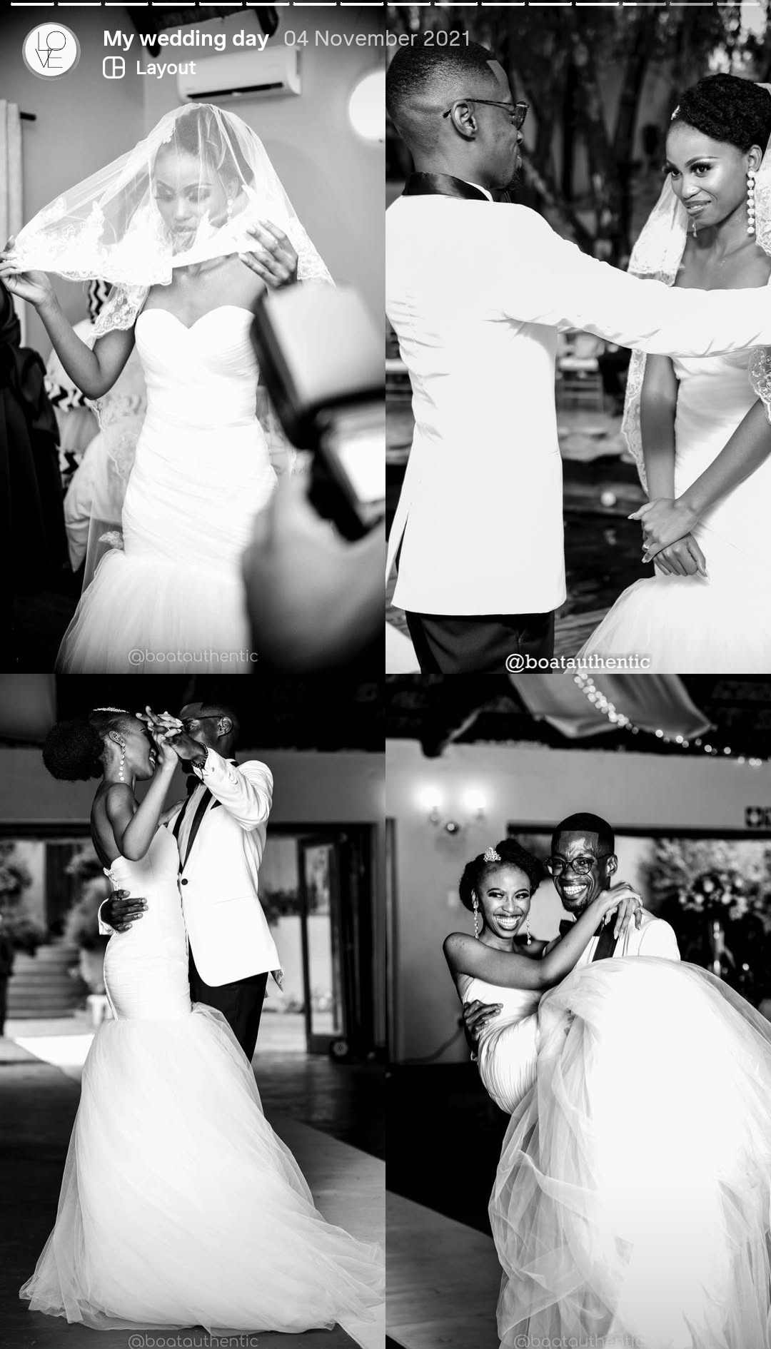 Elegant pure white wedding dress