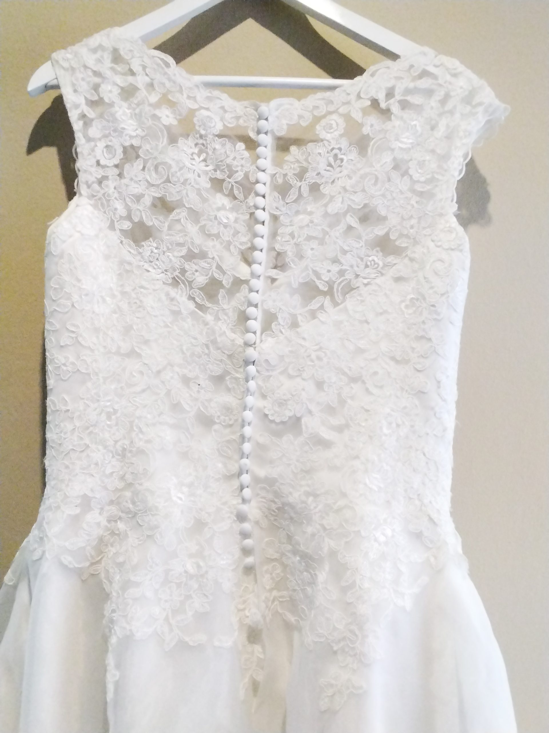 Elegant white wedding dress