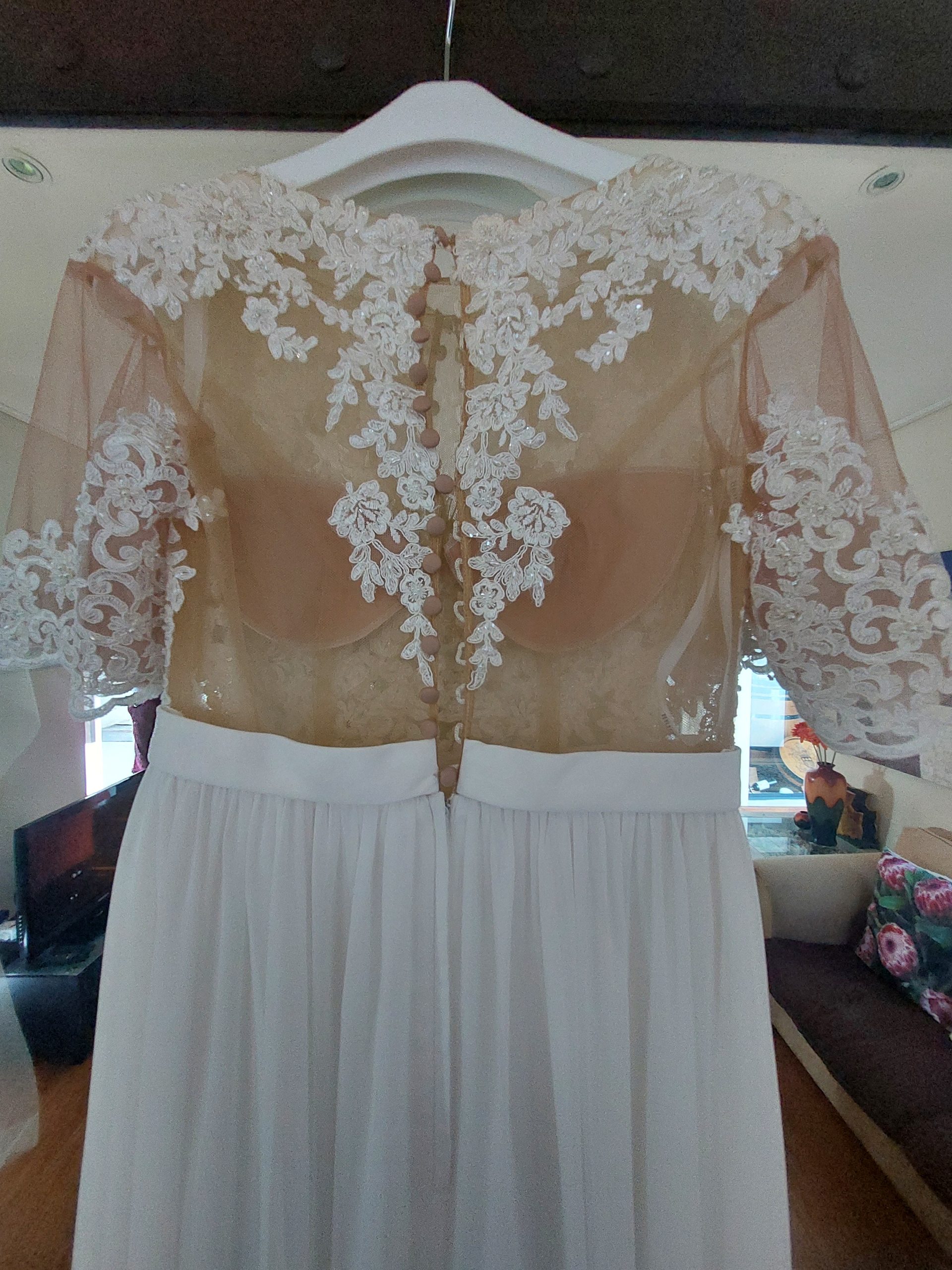 Soft White Lace Wedding Dress