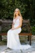 Fully beaded wedding dress with illusion bodice