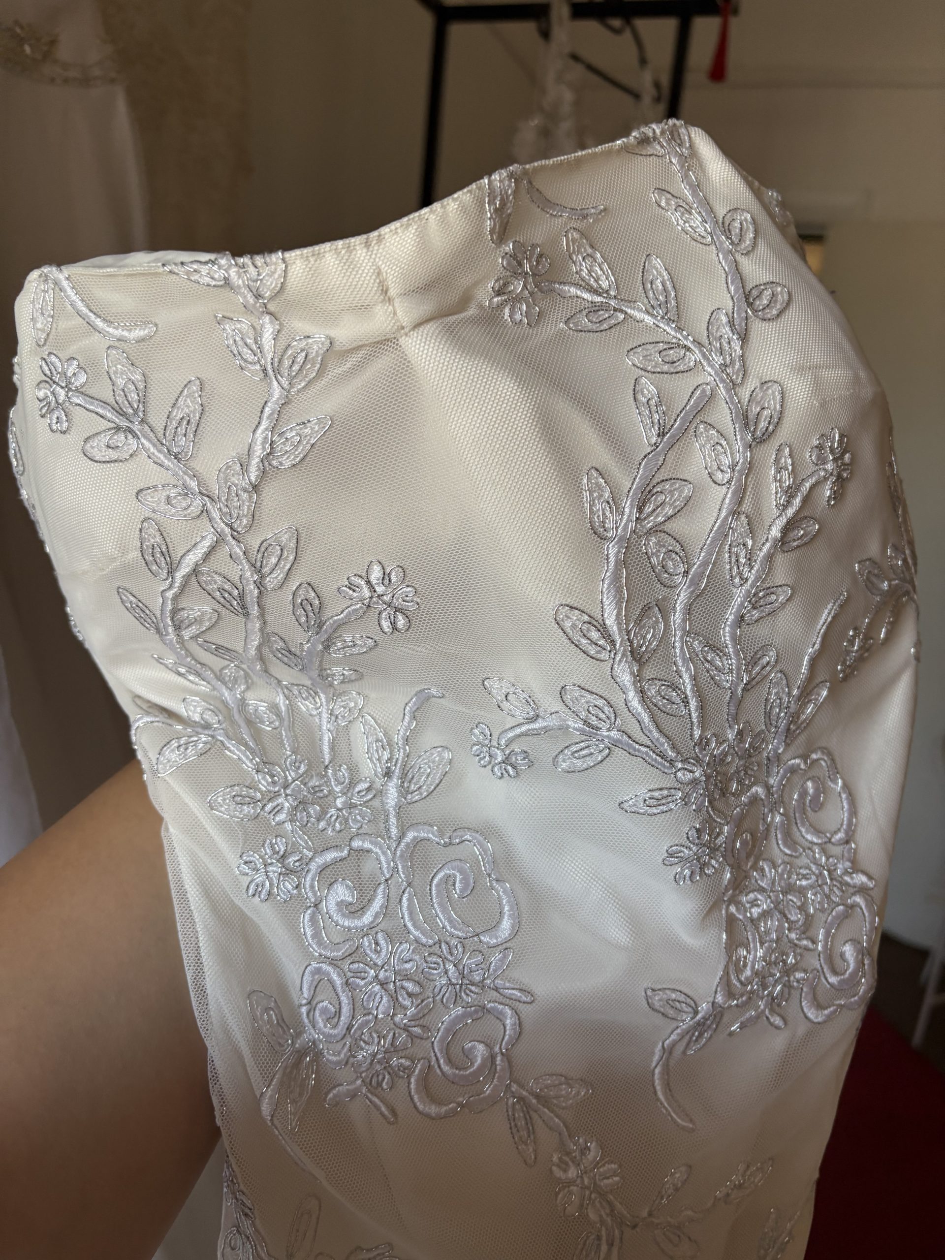 Elegant white wedding dress