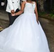 Elegant white wedding dress