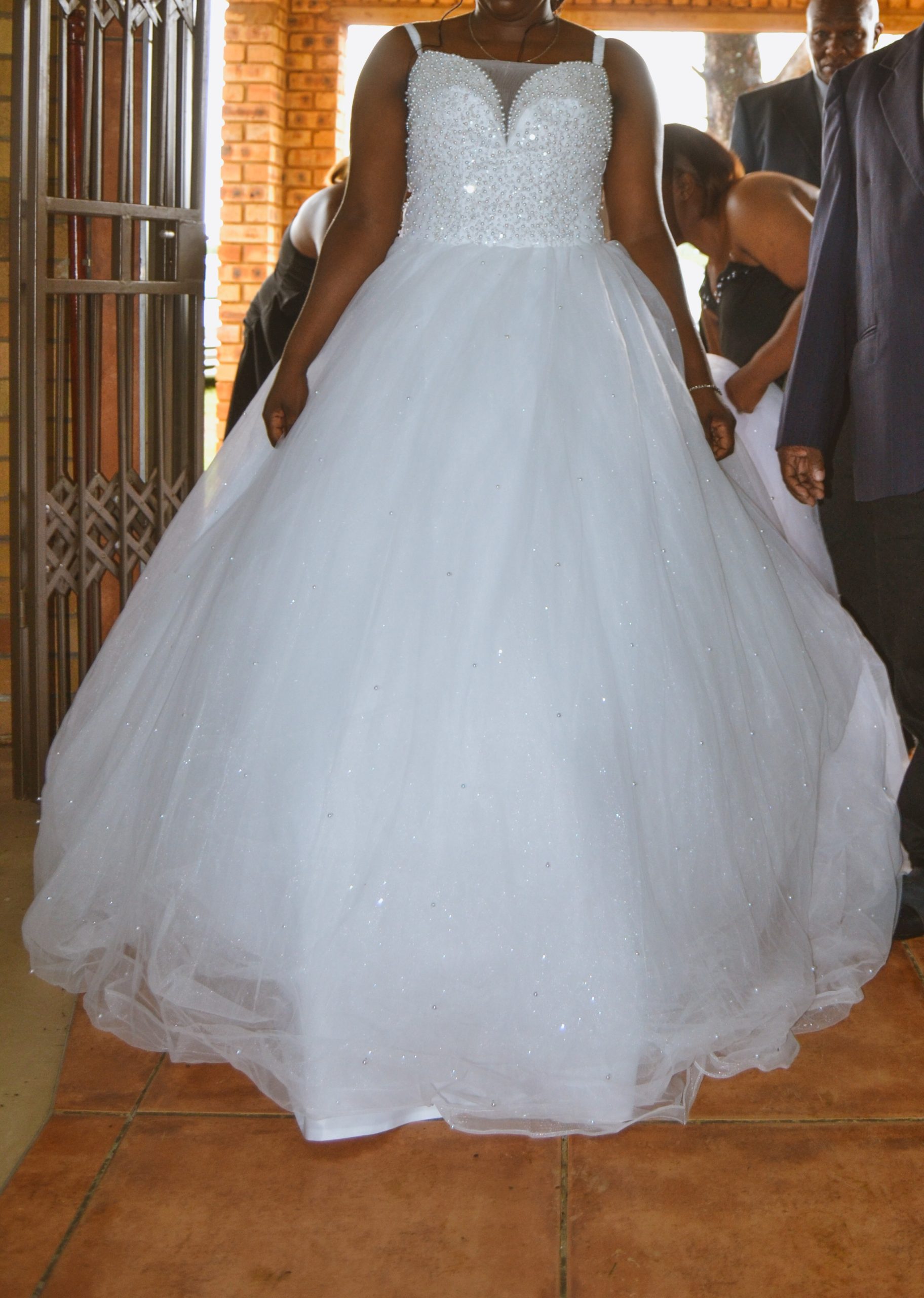 Elegant white wedding dress