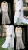 Elegant long sleeve white diamanté wedding gown