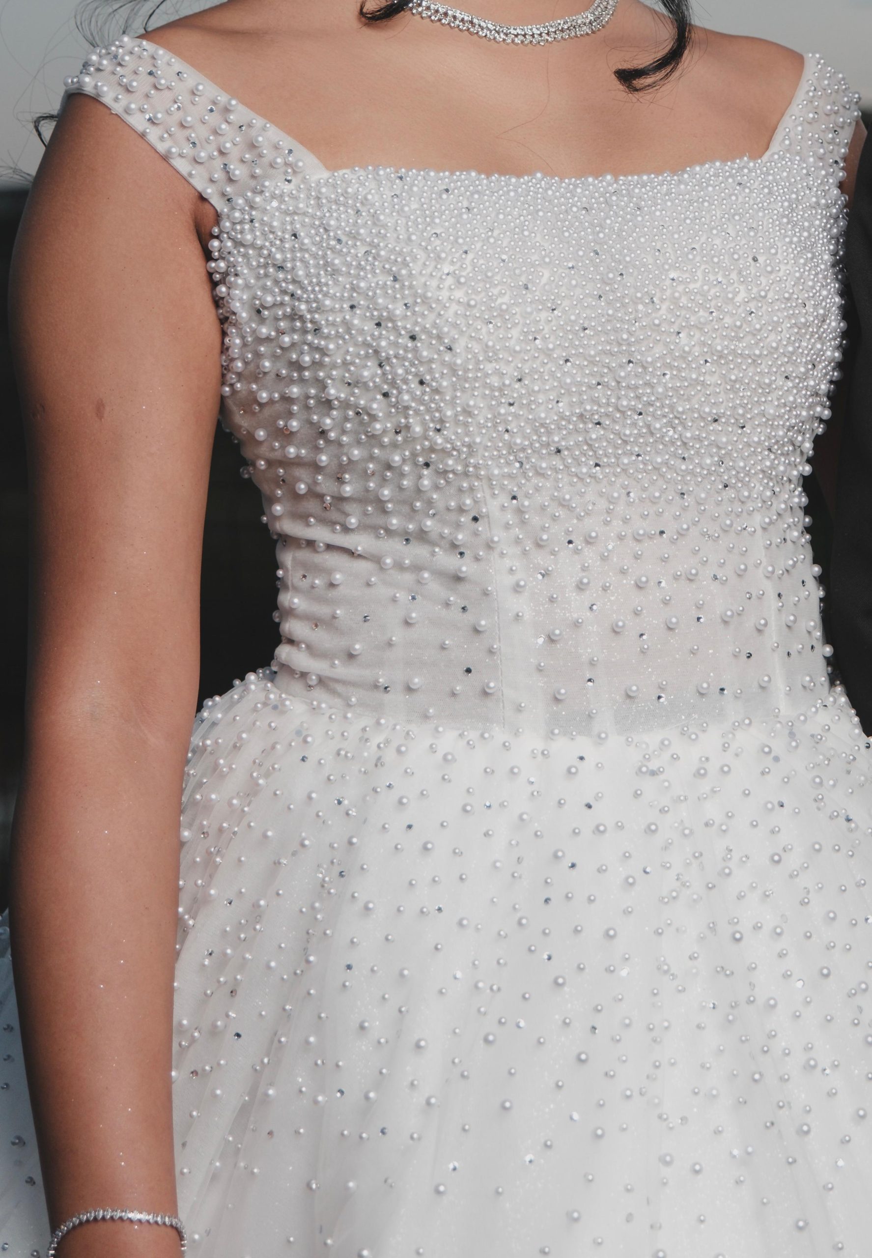 Beautiful white wedding dress