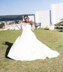 Elegant white wedding dress