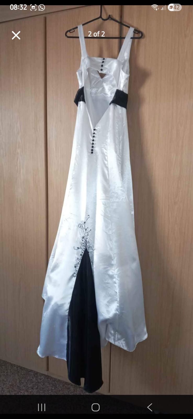 White and Black Wedding Dress