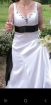 White and Black Wedding Dress