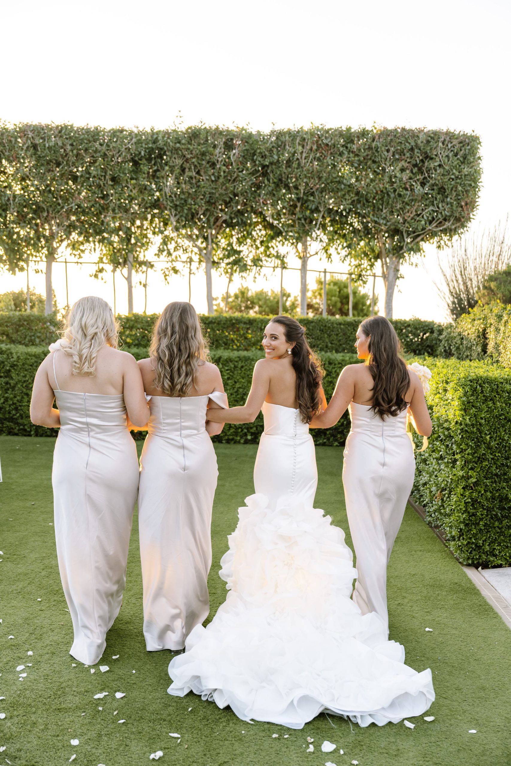Strapless Mermaid Wedding Gown with Dramatic Ruffle Train